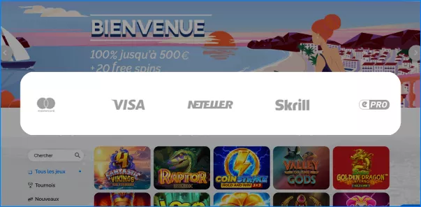 Metodi di pagamento disponibili